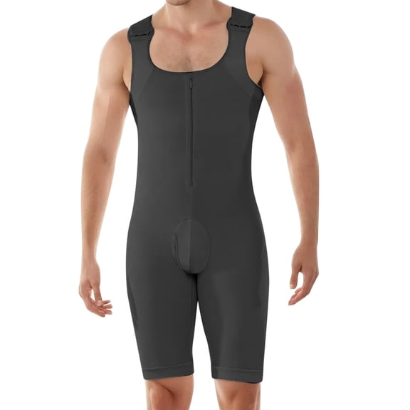 heyac Men Shapewear Tummy Control Bodysuit Waist Trainer Full Body Shaper Fajas Compression Shirts Shorts Slim Belly