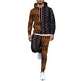 thumbnail image 1 of heyac Men's 2 Piece Sweat Pants Set Long SleeveBig and Tall Matching Outfits Casual Loose Fit Long Sleeve Hoodie and Sweatpants Set Jogging Athletic Suits, 1 of 5