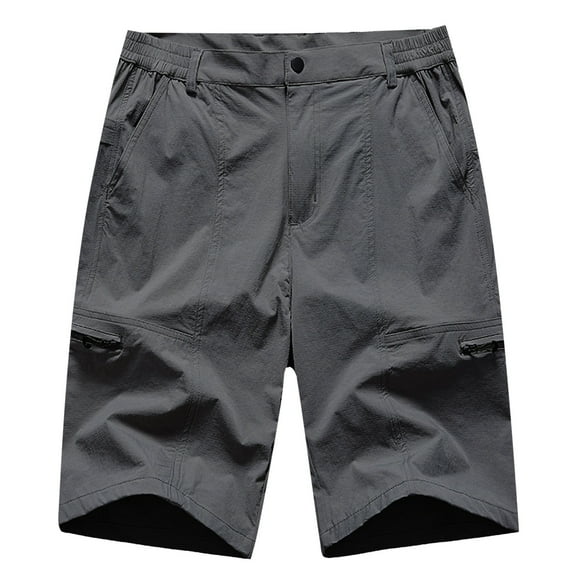 heyac Men's Cargo Shorts for Work Comfy Elastic Waist Casual Athletic Jogger Sports Trousers Rip-Stop Street Hop Trousers Lightweight Casual Athletic Jogger Shorts with Pockets