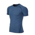 thumbnail image 1 of heyac Men's Compression Shirts Short Sleeve Breathable Sports Athletic Quick Dry Tops Workout Base Layer Cycling T-Shirts, 1 of 2