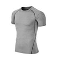 thumbnail image 1 of heyac Men's Compression Shirts Short Sleeve Breathable Sports Athletic Quick Dry Tops Workout Base Layer Cycling T-Shirts, 1 of 2