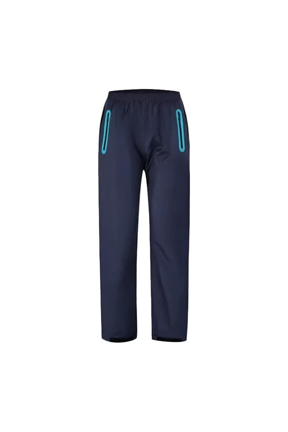 Men's Rain Pants, Waterproof Rain Over Pants, Windproof Outdoor Pants for Hiking, Fishing