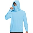 thumbnail image 1 of heyac Men's Sun Protection Hoodie with Mask UPF 50+ UV Long Sleeve Shirt Men Rash Guard Performance Fishing Hiking Shirt, 1 of 4