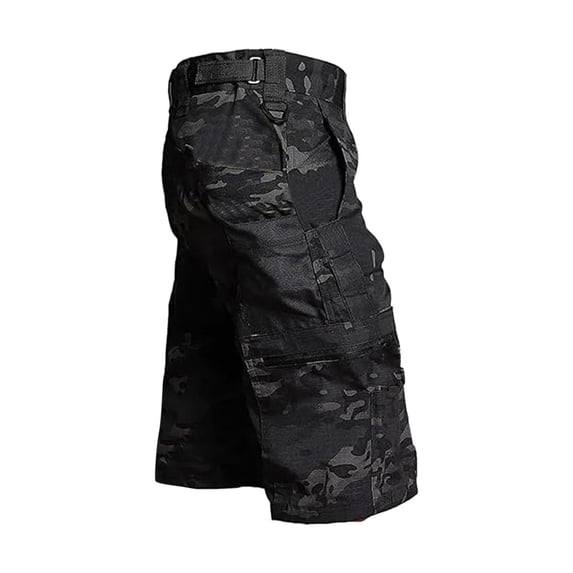 heyac Mens Cargo Shorts Stretch Waist Vintage Casual Drawstring 3/4 Cargo Joggers Pants Loose Straight Leg Streetwear Loose Fit Casual Athletic Jogger Shorts with Pockets