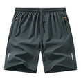 thumbnail image 1 of heyac Mens Lightweight Athletic Running Shorts 5'' Quick Dry Gym Workout Shorts with Zipper Pockets, 1 of 2