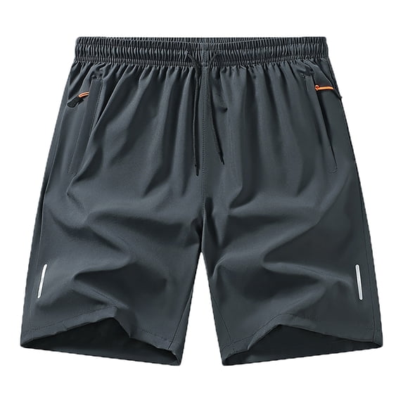 heyac Mens Lightweight Athletic Running Shorts 5'' Quick Dry Gym Workout Shorts with Zipper Pockets