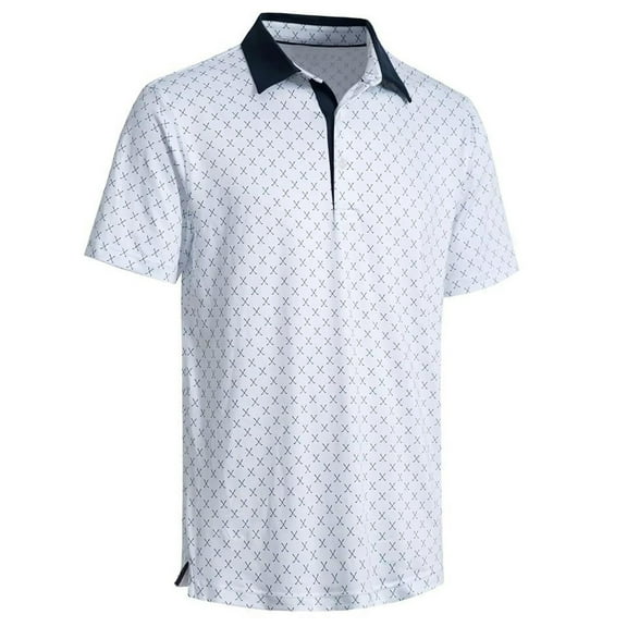 heyac Mens Polo Shirt Athletic Collared T-Shirts Business Casual Short Sleeve Shirt Relaxed Fit Gym Apparel Outdoor Casual Casual Golf Shirts