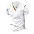 thumbnail image 1 of heyac Mens Polo Shirts White Big and Tall Athletic Golf Polos Lightweight Sport Ribbed Collared Tee Summer Outdoor Polo Shirts, 1 of 5