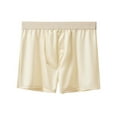 thumbnail image 1 of heyac Mens Satin Silk Boxers 3 Inch Inseam Lounge Shorts Men Sexy Panties Pajama Bottoms Shorts with Elastic Waist, 1 of 3