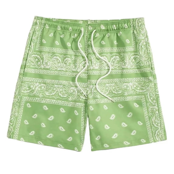 heyac Mens Swim Trunks 9 Inch Inseam Elastic Waist Drawstring Stretchy Quick Dry Bathing Suit with Shorts Loose Summer Beach Bathing Suit Beach Board Shorts