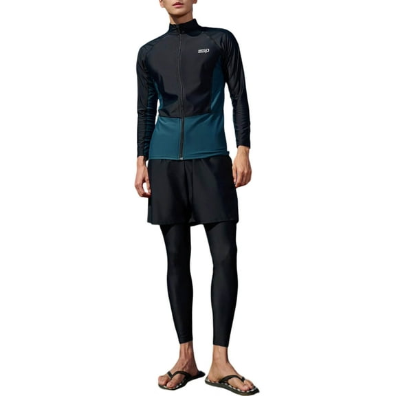 heyac Mens Wetsuit Wetsuits Men 3/2mm Neoprene Front Zip Shorty Full Wet Suit in Cold Water for Swimming Surfing Diving Keep Warm
