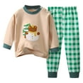 thumbnail image 1 of heyac Pajamas for Boys 5t Long Sleeve Boat Neck Kids Pjs Sleepwear Clothes Set Dinosaur Print Air Conditioning Clothes Loose Toddler Boy Pajamas 2t Fall, 1 of 2