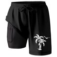 thumbnail image 1 of heyac Swim Trunks Men 5 Inch Prints Bathing Suit Men Stretchy Quick Dry Liner Compression Light Summer Beach Casual Shorts, 1 of 4
