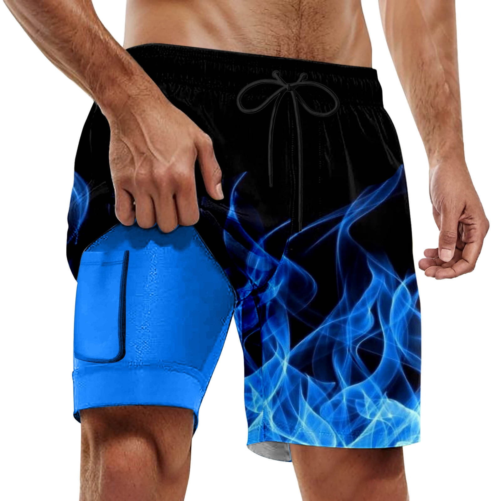 heyac Swim Trunks Soild Color Quick Dry Mens Swim Shorts Slim Fit ...