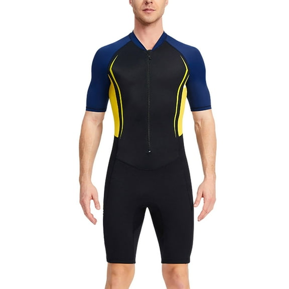 heyac Wetsuits For Men Wetsuit 5mm Neoprene Diving Suit - Thicken Full Wet Suit, Back Zip Long Sleeve UPF50+ Keep Warm Swimwear for Scuba Surfing Swimming Diving Snorkeling Water Sports