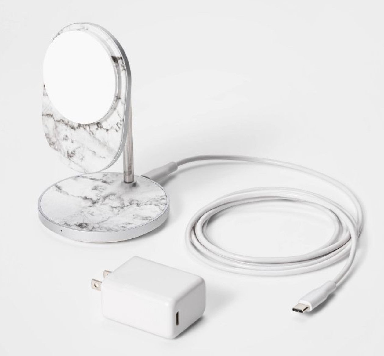 Heyday 2-in-1 Adjustable MagSafe Stand - White Marble