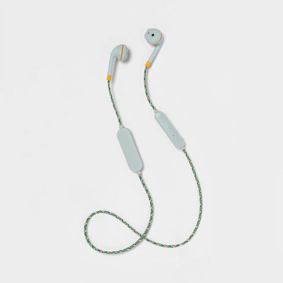 heyday Wireless Molded Braided Earbuds Citrus Orange