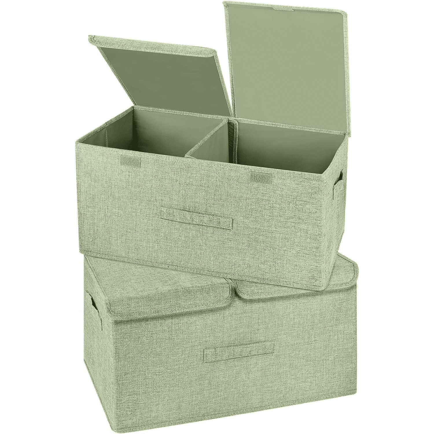 hfuj KFHDMCV 2 Pack Storage Boxes with Lids and Handles Collapsible ...