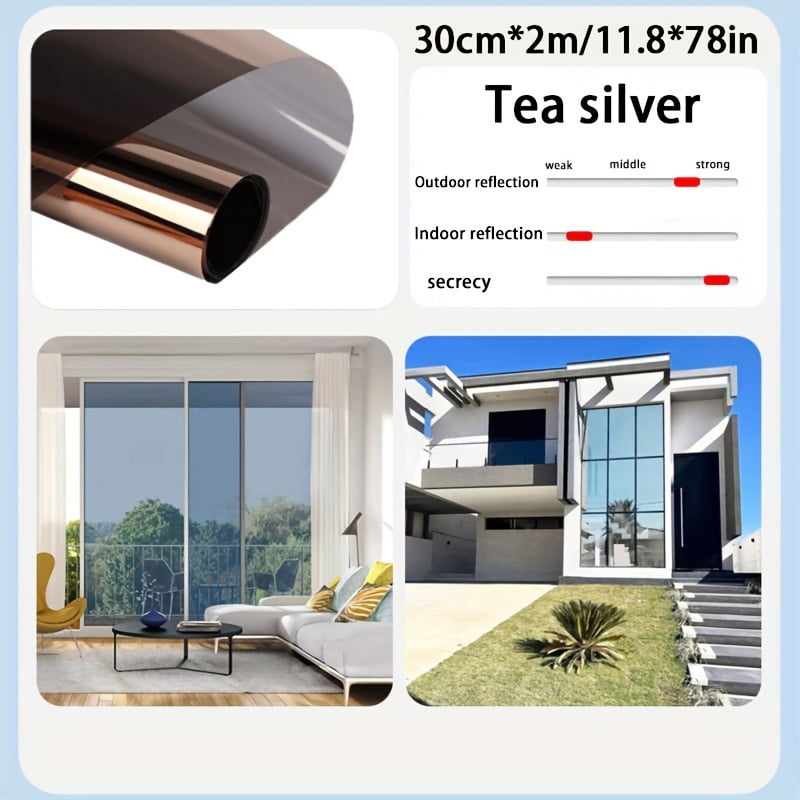 hghfhj 1pc Glass Sticker Heat Insulation Film For Office Anti-peeping ...