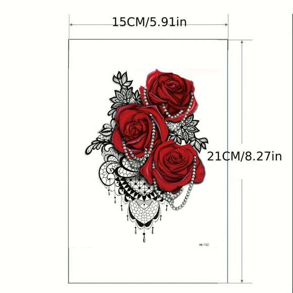 hghfhj  1pc Waterproof Half Arm Tattoo Stickers - Unique  Long-Lasting  and Sweat-Resistant Design for Halloween Party Dress-up - Perfect Gift Idea for Friends and Family