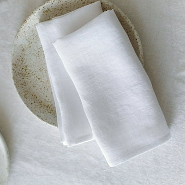 hghfhj   4PCS 100% Linen Table Napkins 30x45cm Natural Material  Soft Comfortable Tea Cloth Square Napkin for Wedding Dinning Party Decor