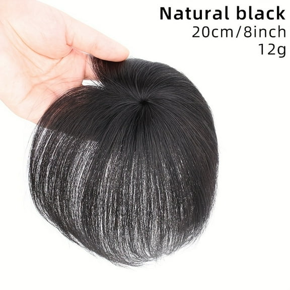 hghfhj Elegant WomenâS Hair Topper - Invisible Natural-Looking Short Straight Human Hair Piece For Fuller Volume & White Hair Coverage Hair Pieces For Women Hair Toppers For Women