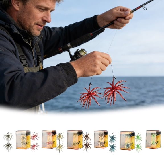 hgiogi 2PCS Lure Bait for Black Pits, 2026 New Sea Urchin Bait,Water Balloon Floats, Soft Baits, Artificial Sea Urchins, Soft wormss, Bass, Mandarin Fish, Snakehead, Catfish 4 Inch