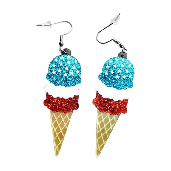 hgiogi 4th Of July Hook Star Dangle Earrings Patriotic Festival Jewelry For Independence Day Celebration Party
