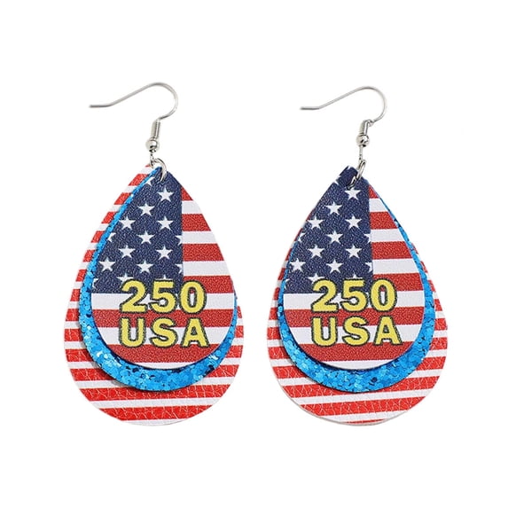 hgiogi 4th Of July Hook Star Dangle Earrings Patriotic Festival Jewelry For Independence Day Celebration Party