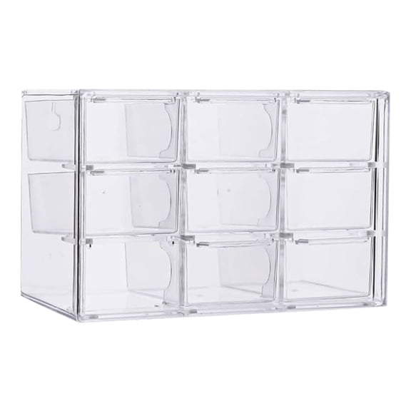 hgiogi Acrylic Drawer Organizer Clear Desk Storage With Stackable 12 Drawers Makeup Jewelry Pens Craft Home Container