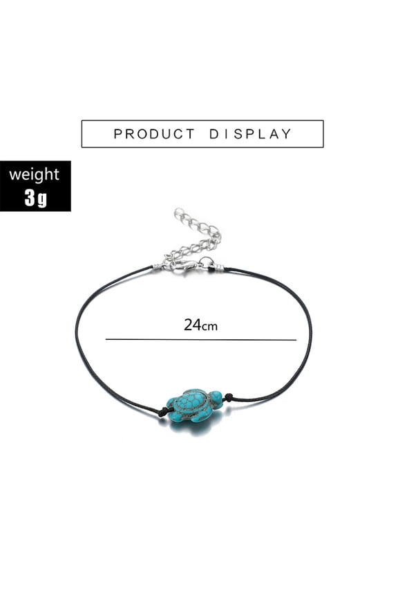 Fashion Simple Animal Tortoise-shaped Single Layer Rope Anklet Jewelry