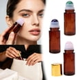 thumbnail image 1 of hgiogi Glass Roll On Bottles Empty Leak 4oz -Proof DIY Deodorant Amber Glass Roller Container for Essential Oils Perfume Cosmetics, 1 of 4