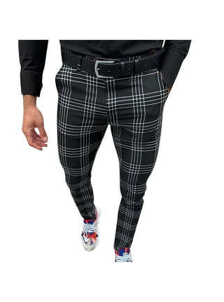 Elainilye Fashion Cigarette Pants for Men Casual Daily Holiday Formal Pants Business Men Slim Straight Trousers Mens Dressy Pants, Men's, Size: Large