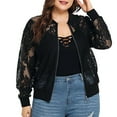 thumbnail image 1 of hgsbede Women Coats Plus Size Clearance Womens Solid Casual Plus Size Lace Loose Shawl Cardigan Top Cover Up Long Sleeve, 1 of 9