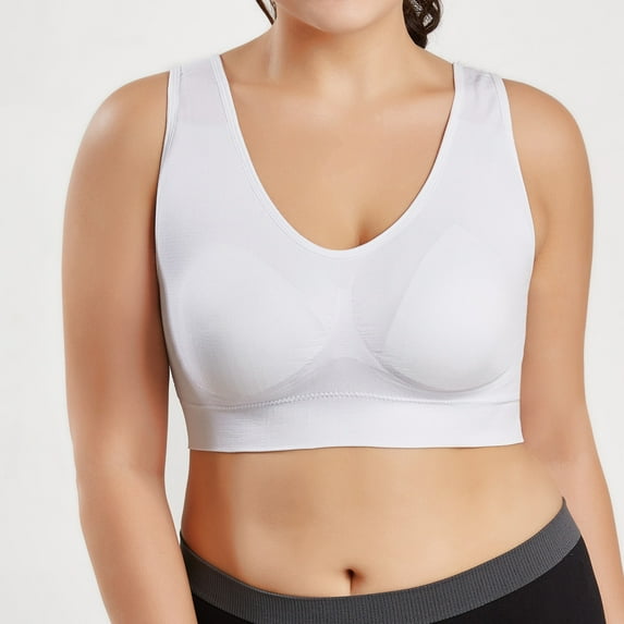 hgsbede Women Pure Color Plus Size Ultra-thin Large Bra Sports Bra Full Bra Cup Tops