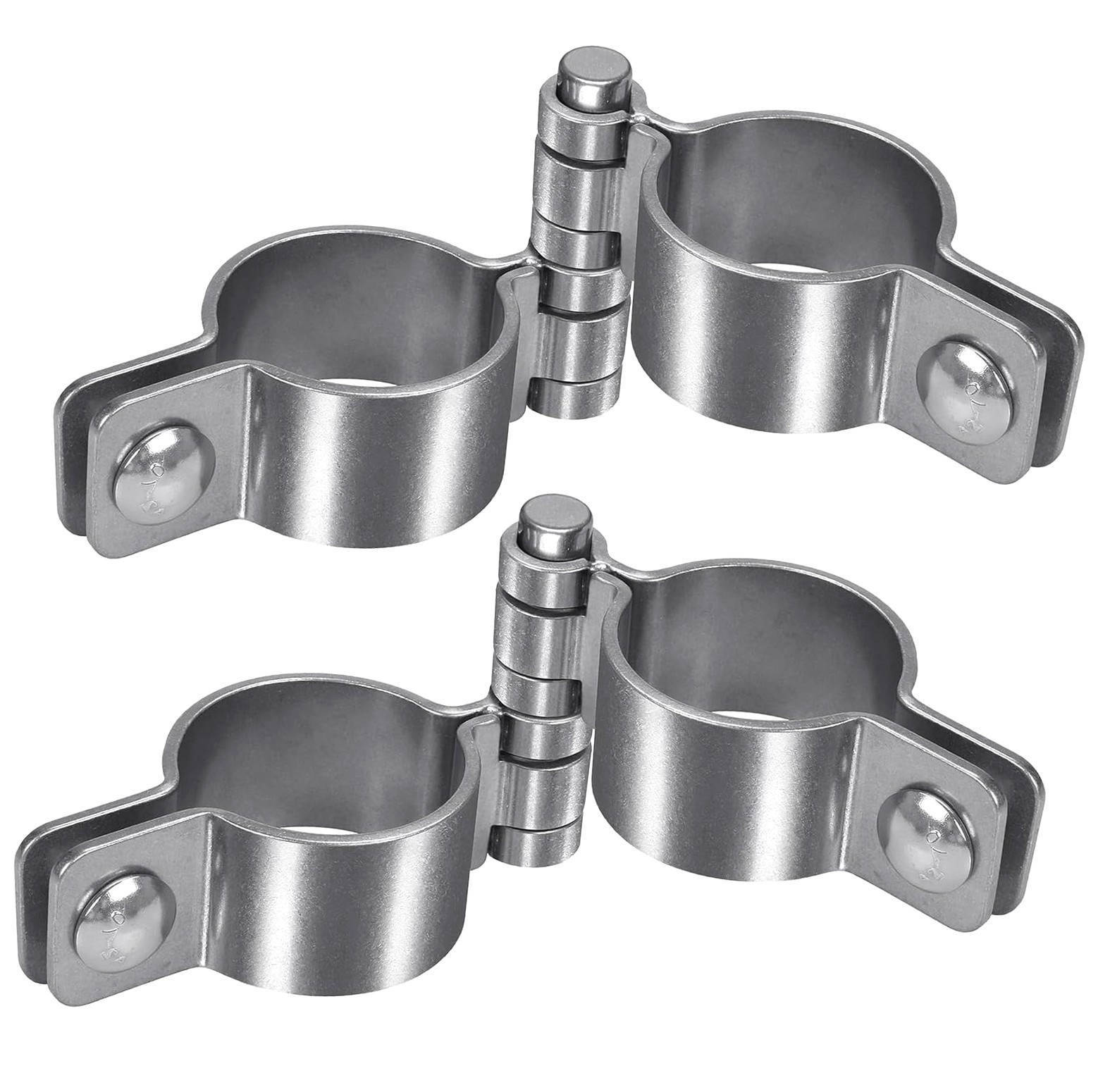 1-7/8” Chain Link Fence Gate Hinge - Galvanized Steel Post Hinge With Nut & Bolt (2 Pack)
