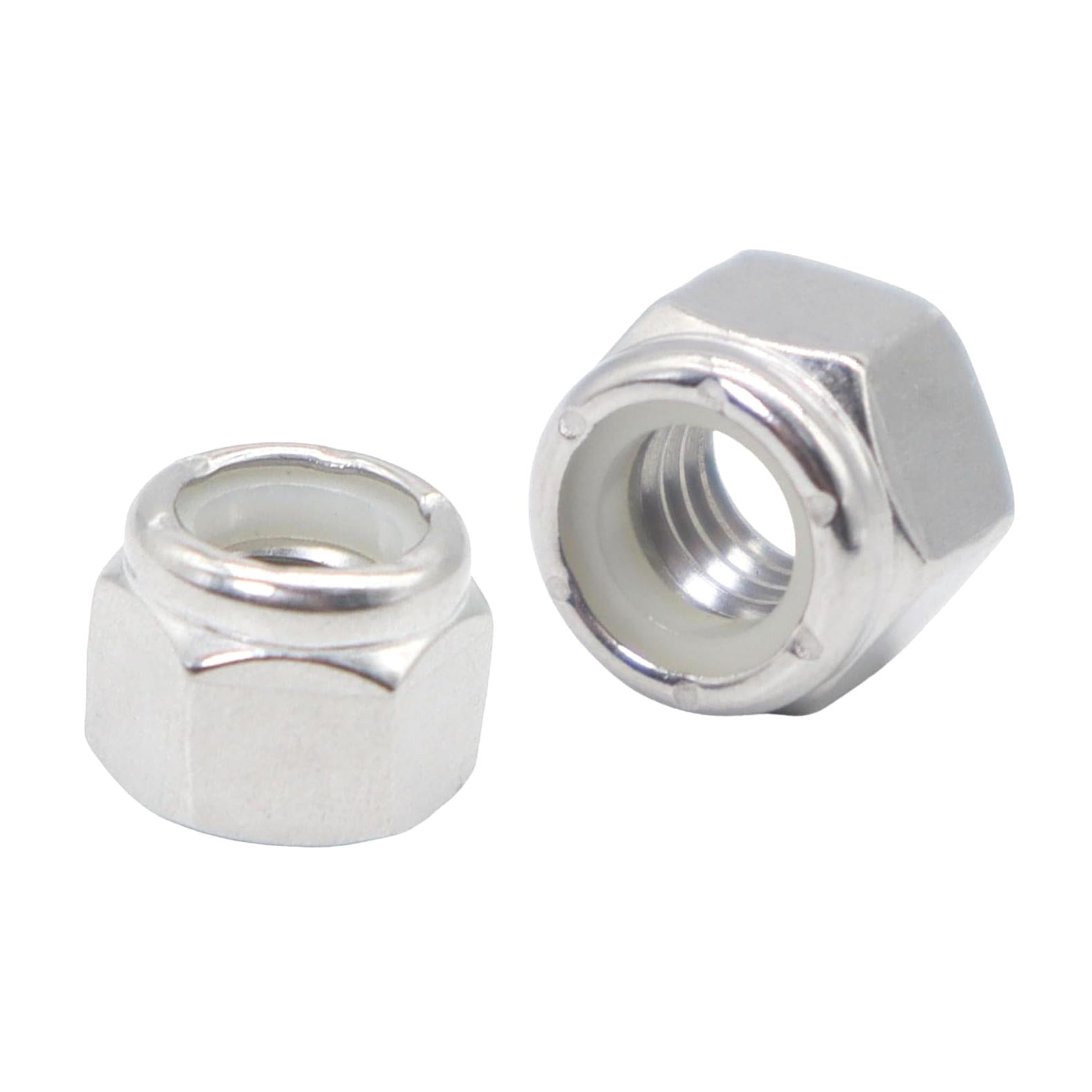 hgudesign #10-24 Securing Nuts, 304 Stainless Nylon-Embedded Locknuts ...