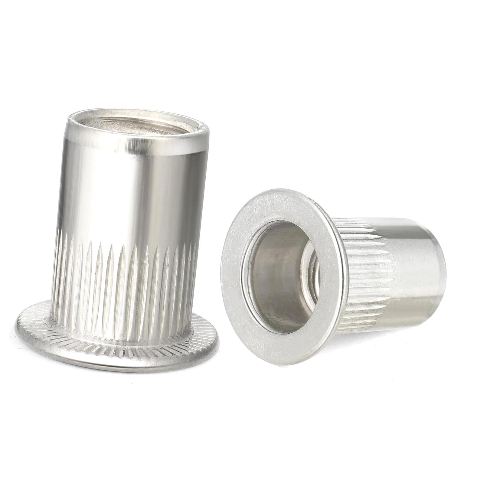 hgudesign 100Pcs M6 Rivet Nut 304 Stainless Steel Rivnut Threaded ...