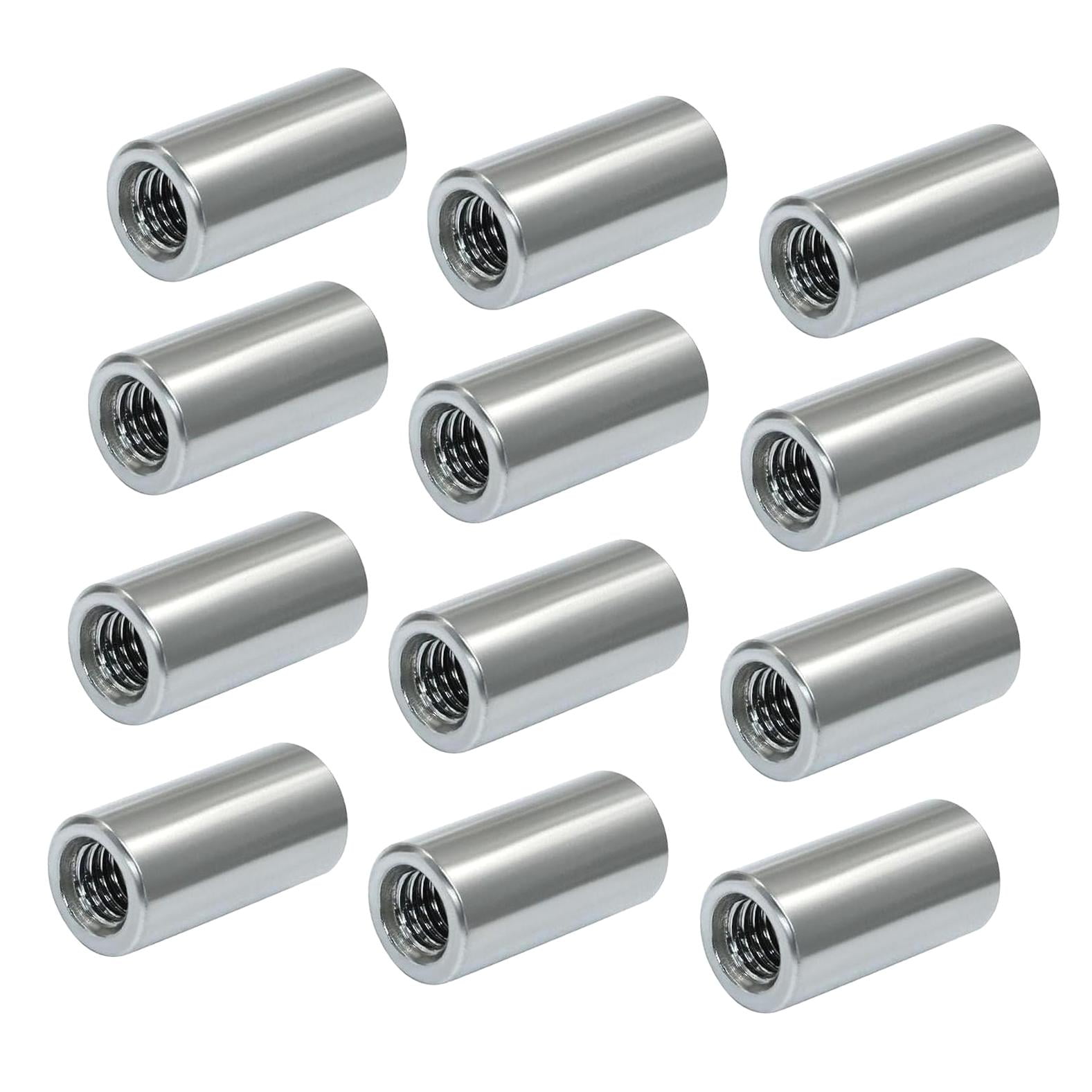 hgudesign 12 Pcs M6 Coupling Nut, Stainless Steel Round Sleeve Stud Nut ...