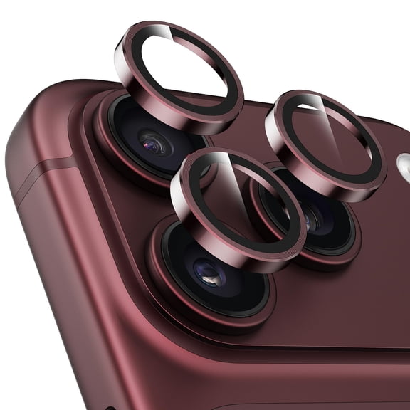 Upcommon UARMOR Glass Camera Lens Protector for iPhone 18 Pro / 18 Pro Max, Easy Installation Kit - Burgundy