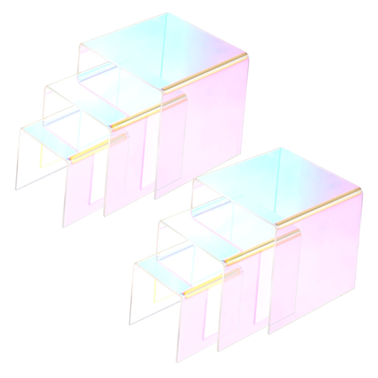hgudesign 2 Sets Acrylic Display Risers, Product Stand, Jewelry Display ...