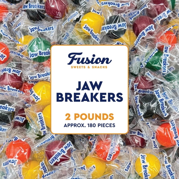 Jawbreakers 2 Pound Bag – Individually Wrapped Large Hard Candy Balls – Assorted Colors, Long-Lasting Candy – Bulk Jawbreaker Treats for Parties, Snacking, and more.