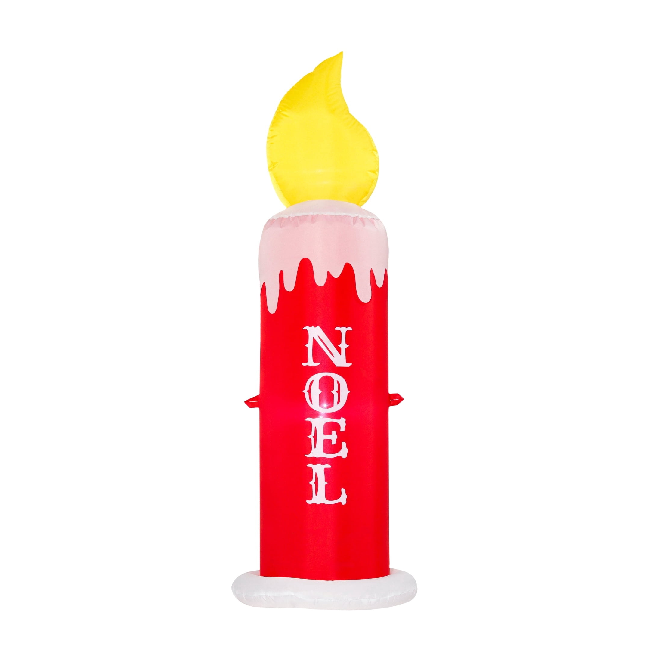 Red/White/Yellow Noel Candle with Flickering Light Christmas Airblown Yard Inflatable, 4', by Holiday Time