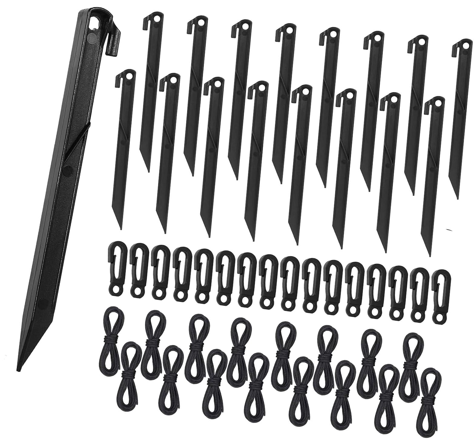 hgudesign 54-Piece Tent Stakes for Inflatables: Includes Rope and Cord ...