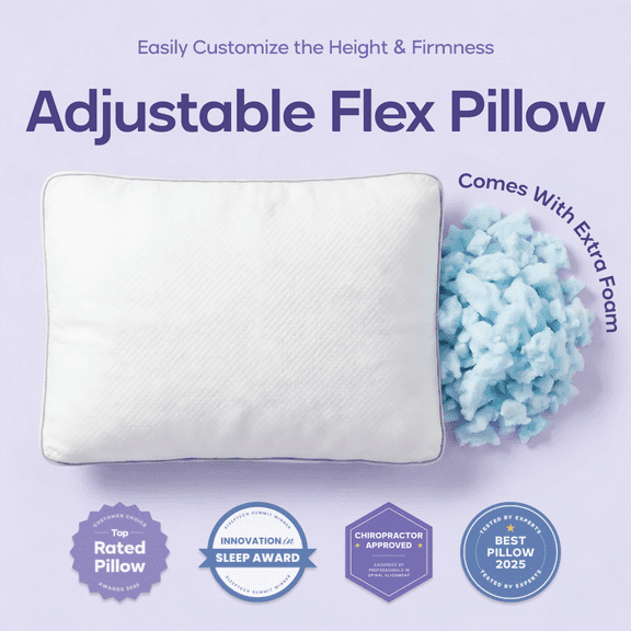 Mellow White Flex Pillow King
