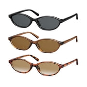Polarized Cat Eye Sunglasses for Women Vintage Cateye Sun Glasses UV400 Protection(3 Pack)