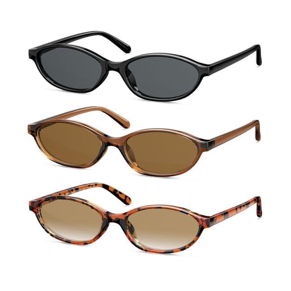 KALIYADI Polarized Cat Eye Sunglasses for Women Vintage Cateye Sun Glasses UV400 Protection(3 Pack)