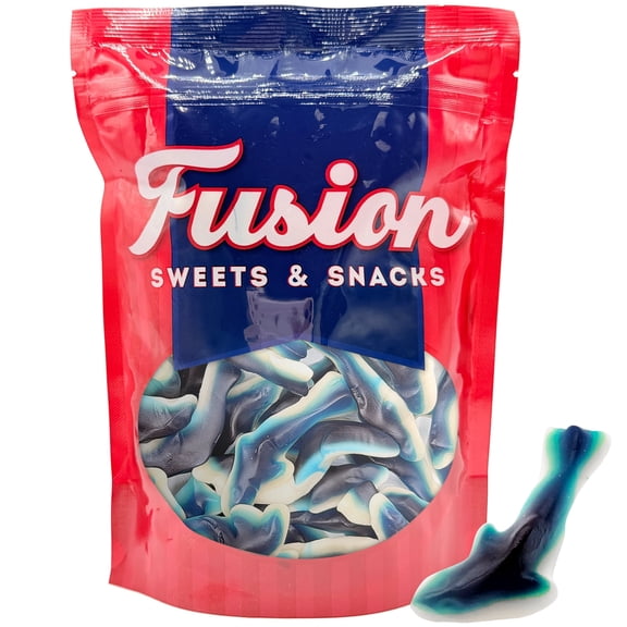 Blue Raspberry Gummy Sharks 1 Pound Bag Soft Chewy Shark Gummy Candy Blue Candy Sharks For Parties Ocean-Theme Snacks Sour Gummies Lovers And More