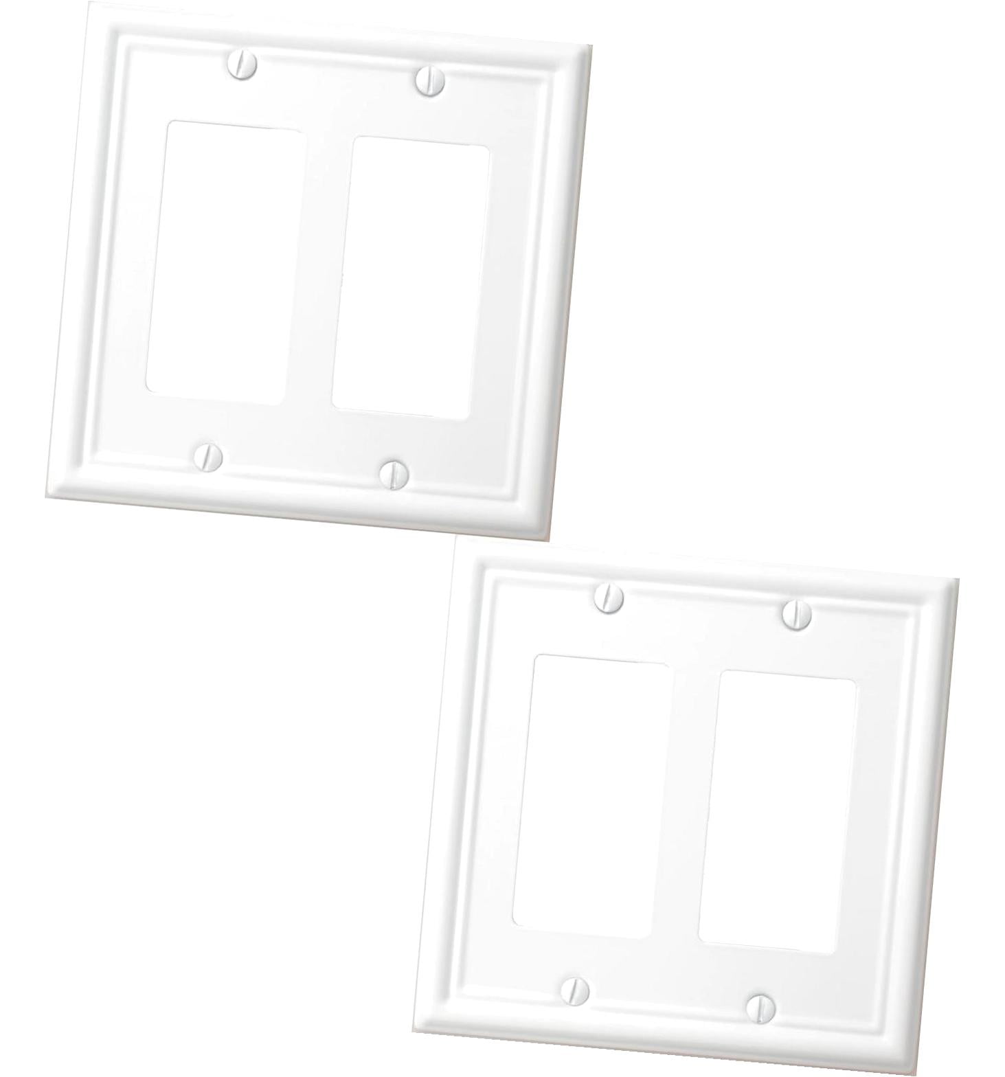 hgudesign Double Decorator Light Switch Cover Luca Metal Wall Panel, 2 ...