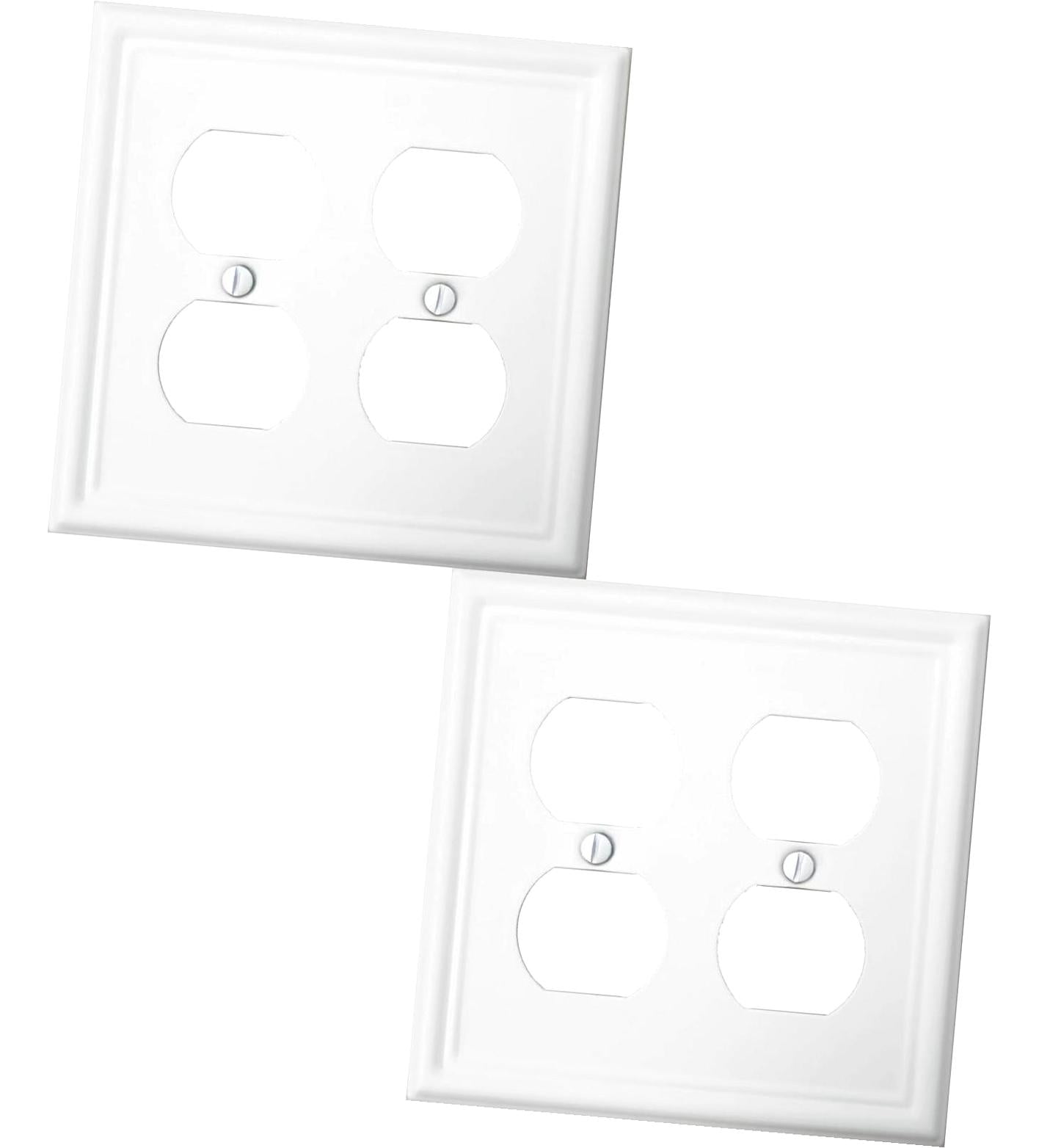 hgudesign Double Duplex Outlet Light Switch Cover Luca Metal Wall Panel ...
